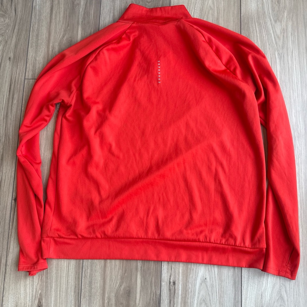 Women's NIKE Running Dri-Fit Quarter Zip Pullover DJ6984-673 Size Large Red - Picture 6 of 7
